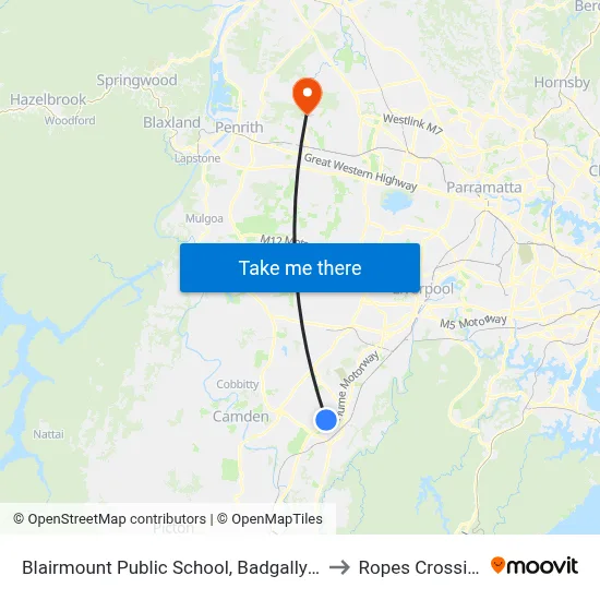 Blairmount Public School, Badgally Rd to Ropes Crossing map