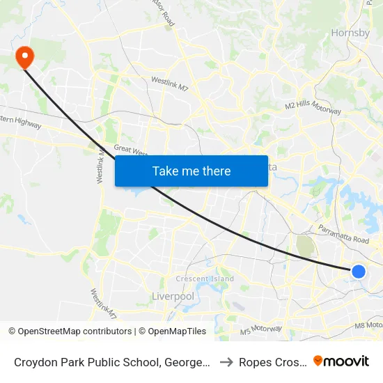 Croydon Park Public School, Georges River Rd to Ropes Crossing map