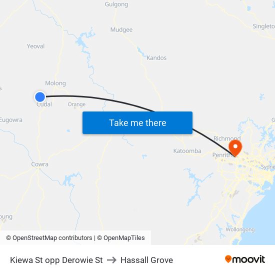 Kiewa St opp Derowie St to Hassall Grove map