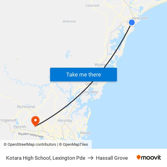 Kotara High School, Lexington Pde to Hassall Grove map