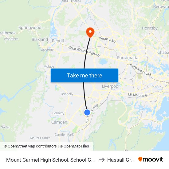 Mount Carmel High School, School Grounds to Hassall Grove map