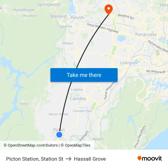 Picton Station, Station St to Hassall Grove map
