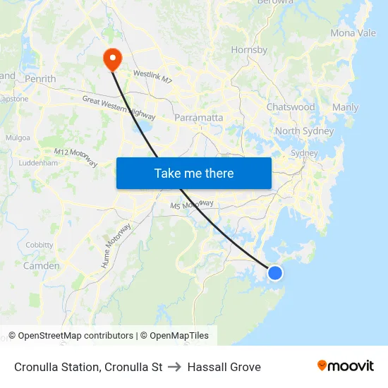 Cronulla Station, Cronulla St to Hassall Grove map