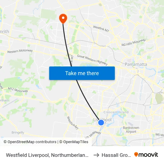 Westfield Liverpool, Northumberland St to Hassall Grove map