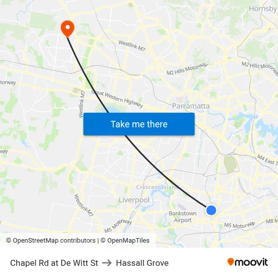 Chapel Rd at De Witt St to Hassall Grove map