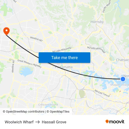 Woolwich Wharf to Hassall Grove map