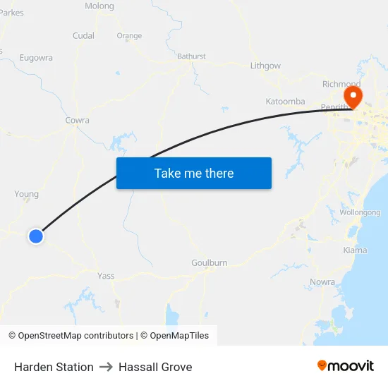 Harden Station to Hassall Grove map