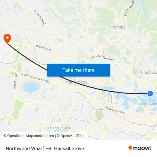 Northwood Wharf to Hassall Grove map
