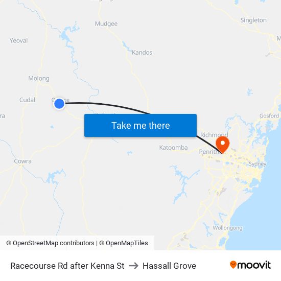 Racecourse Rd after Kenna St to Hassall Grove map