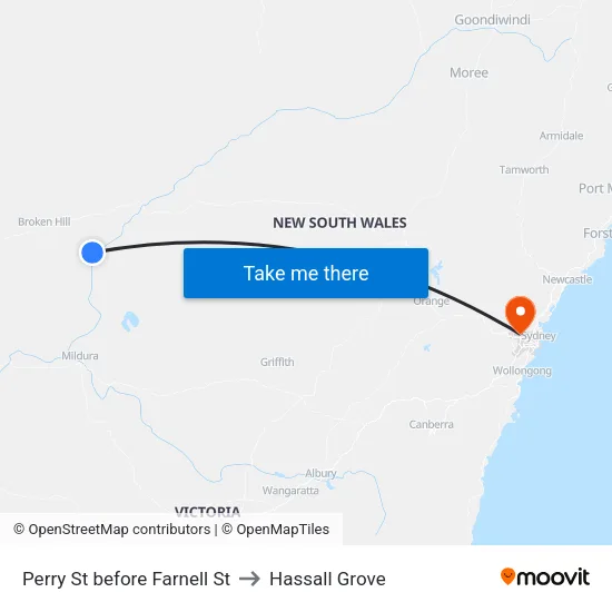 Perry St at Farnell St to Hassall Grove map