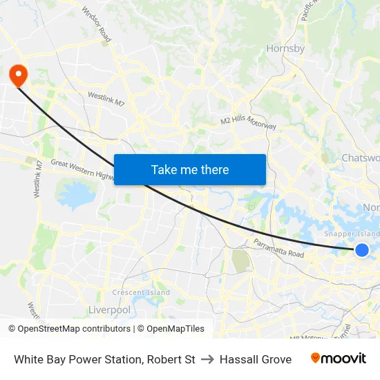 White Bay Power Station, Robert St to Hassall Grove map