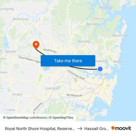 Royal North Shore Hospital, Reserve Rd to Hassall Grove map