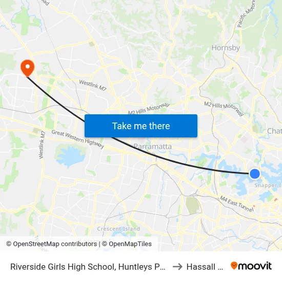 Riverside Girls High School, Huntleys Point Rd, Stand A to Hassall Grove map