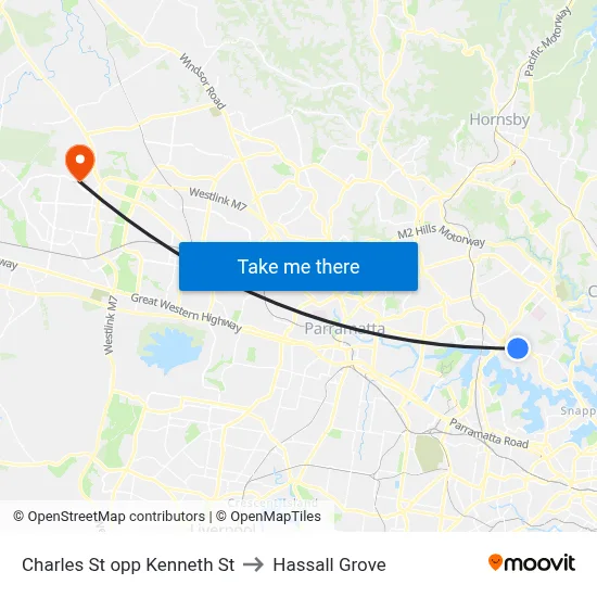 Charles St opp Kenneth St to Hassall Grove map