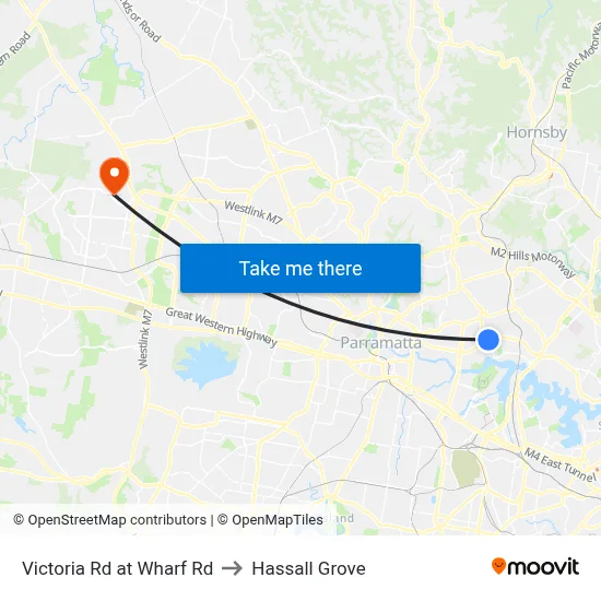 Victoria Rd at Wharf Rd to Hassall Grove map