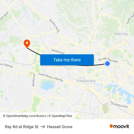 Ray Rd at Ridge St to Hassall Grove map