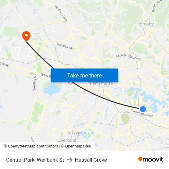 Central Park, Wellbank St to Hassall Grove map