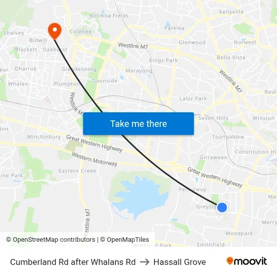 Cumberland Rd after Whalans Rd to Hassall Grove map