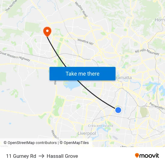11 Gurney Rd to Hassall Grove map