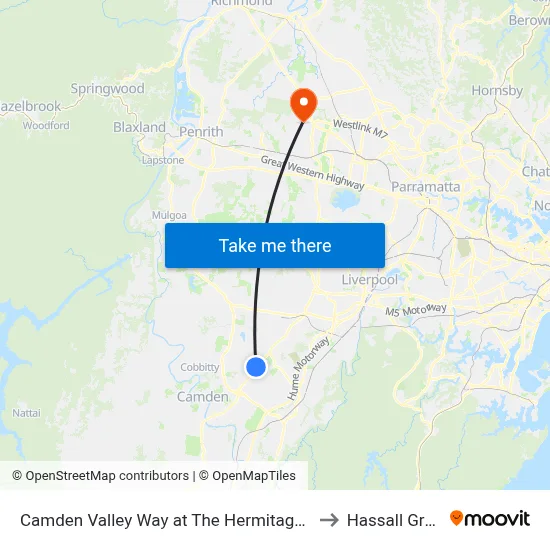 Camden Valley Way at The Hermitage Way to Hassall Grove map