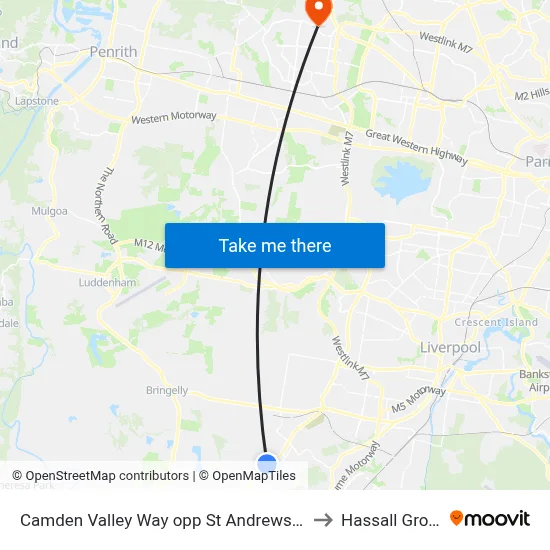 Camden Valley Way opp St Andrews Rd to Hassall Grove map