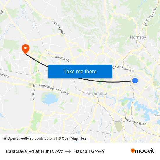 Balaclava Rd at Hunts Ave to Hassall Grove map
