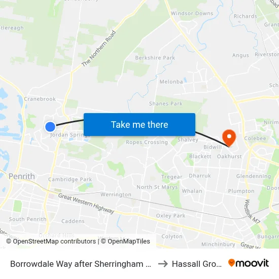 Borrowdale Way after Sherringham Rd to Hassall Grove map