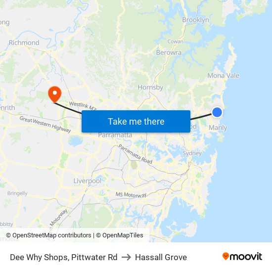 Dee Why Shops, Pittwater Rd to Hassall Grove map