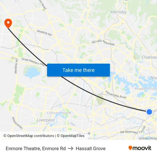 Enmore Theatre, Enmore Rd to Hassall Grove map