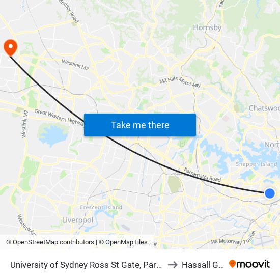 University of Sydney Ross St Gate, Parramatta Rd to Hassall Grove map