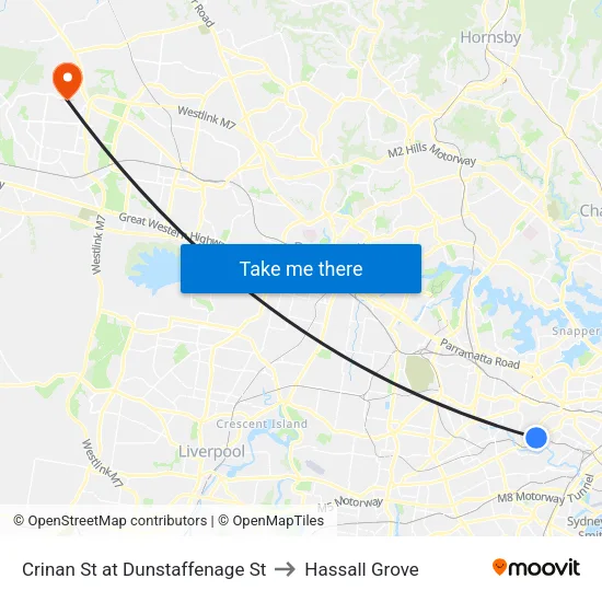 Crinan St at Dunstaffenage St to Hassall Grove map