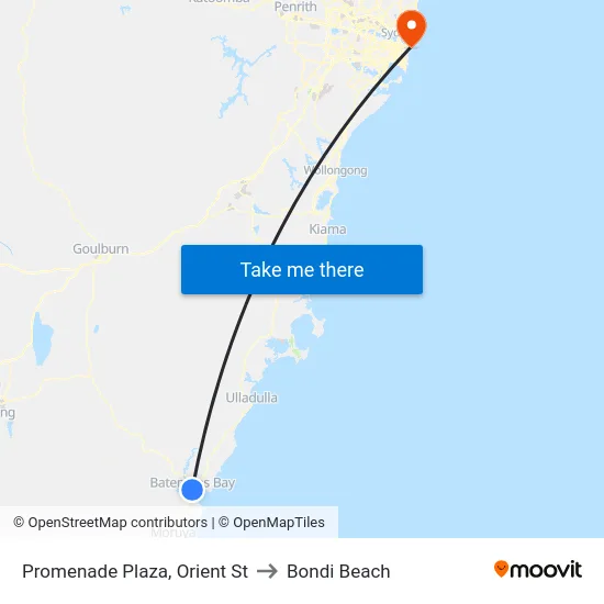 Promenade Plaza, Orient St to Bondi Beach map