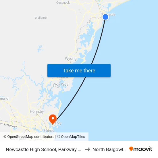 Newcastle High School, Parkway Ave to North Balgowlah map