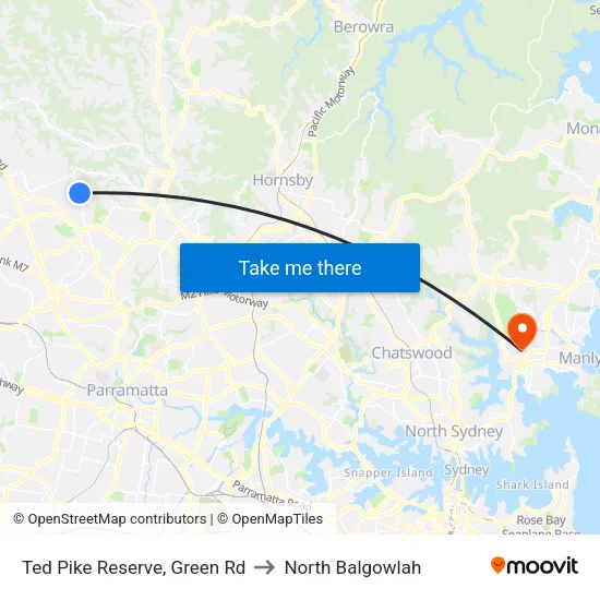 Ted Pike Reserve, Green Rd to North Balgowlah map