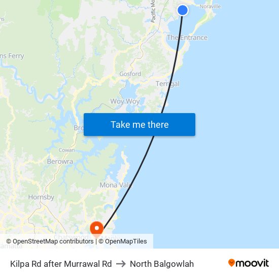 Kilpa Rd after Murrawal Rd to North Balgowlah map