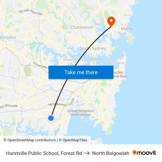 Hurstville Public School, Forest Rd to North Balgowlah map