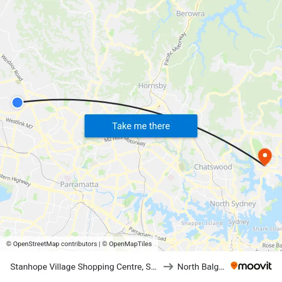 Stanhope Village Shopping Centre, Stanhope Pkwy to North Balgowlah map