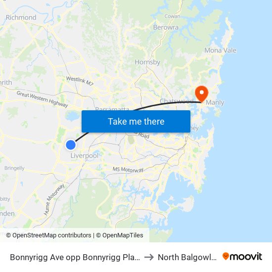 Bonnyrigg Ave opp Bonnyrigg Plaza to North Balgowlah map