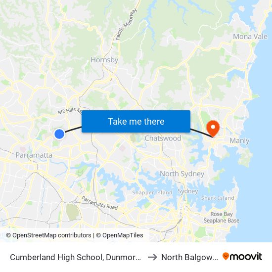 Cumberland High School, Dunmore Ave to North Balgowlah map