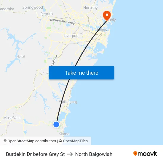 Burdekin Dr before Grey St to North Balgowlah map
