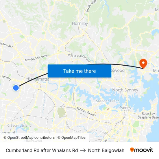 Cumberland Rd after Whalans Rd to North Balgowlah map