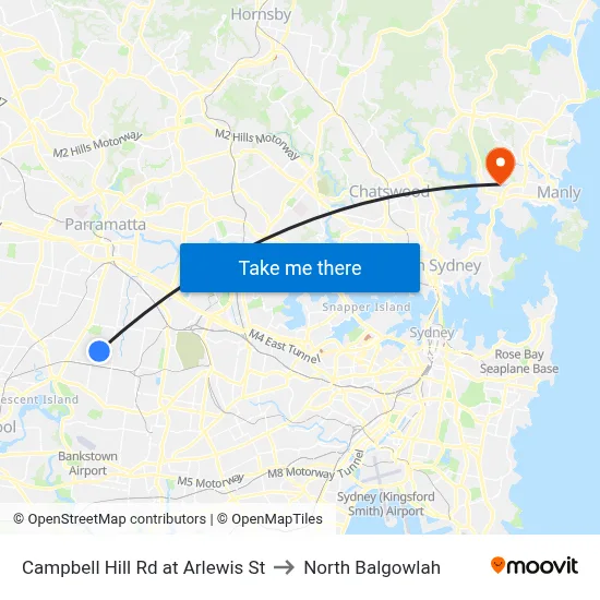 Campbell Hill Rd at Arlewis St to North Balgowlah map
