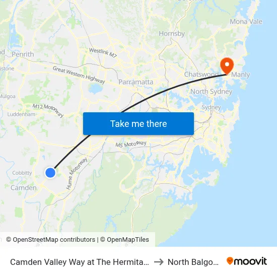 Camden Valley Way at The Hermitage Way to North Balgowlah map