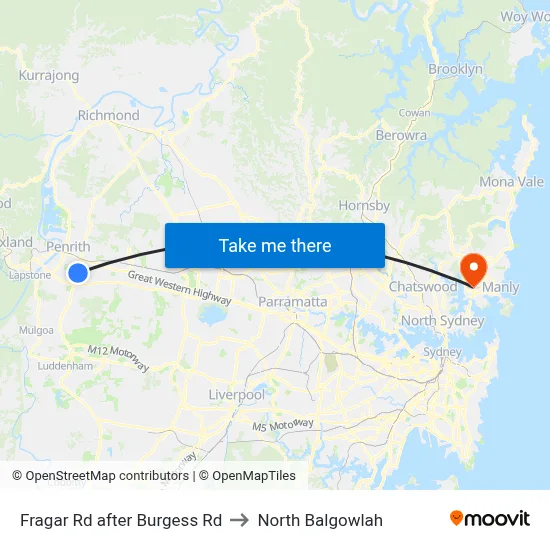 Fragar Rd after Burgess Rd to North Balgowlah map