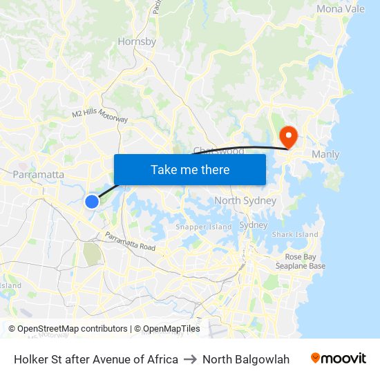 Holker St after Avenue of Africa to North Balgowlah map