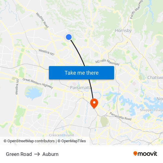 Green Road to Auburn map