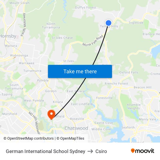 German International School Sydney to Csiro map