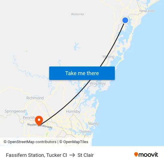 Fassifern Station, Tucker Cl to St Clair map