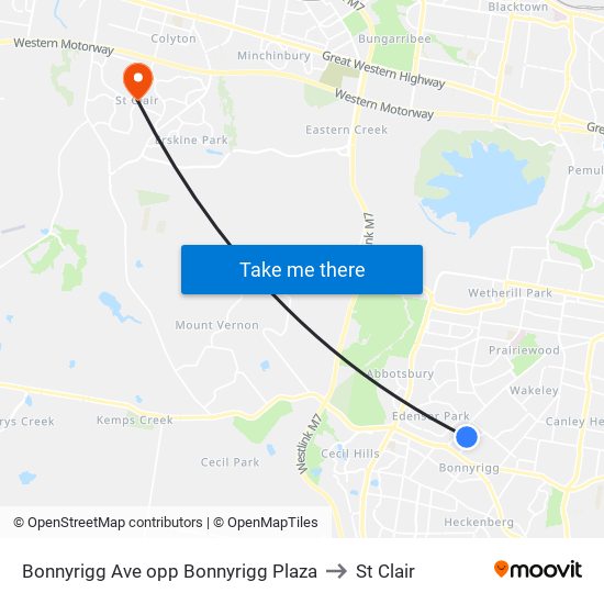 Bonnyrigg Ave opp Bonnyrigg Plaza to St Clair map