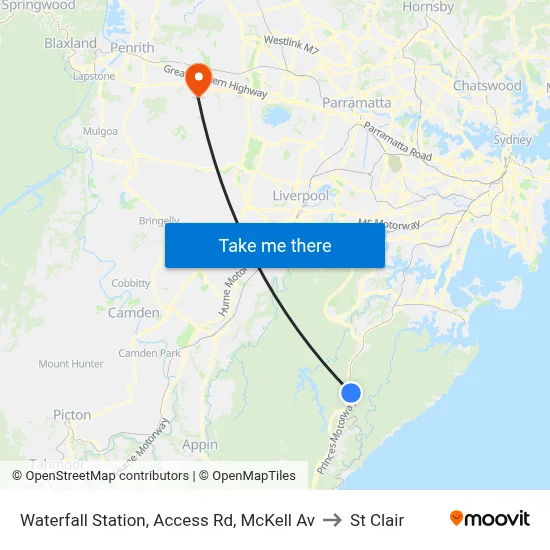 Waterfall Station, Access Rd, McKell Av to St Clair map